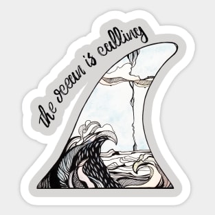 The ocean is calling Sticker